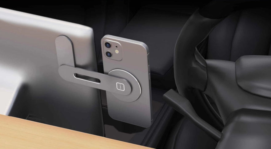 Mobilhållare Magsafe silver Tesla Model 3/Y