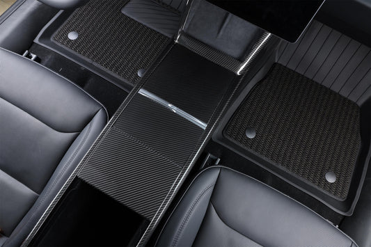 Panel Mittkonsol Kolfiber (3 delar) Tesla Model Y Juniper / Model 3 Highland