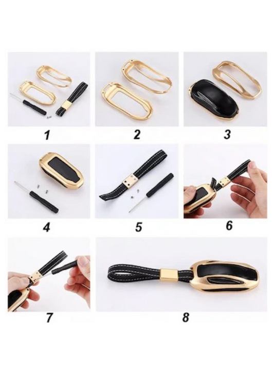 Model X keyfob skydd flera färger metall