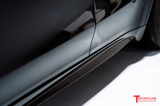 T-sportline - Model Y carbon fiber sidokjol