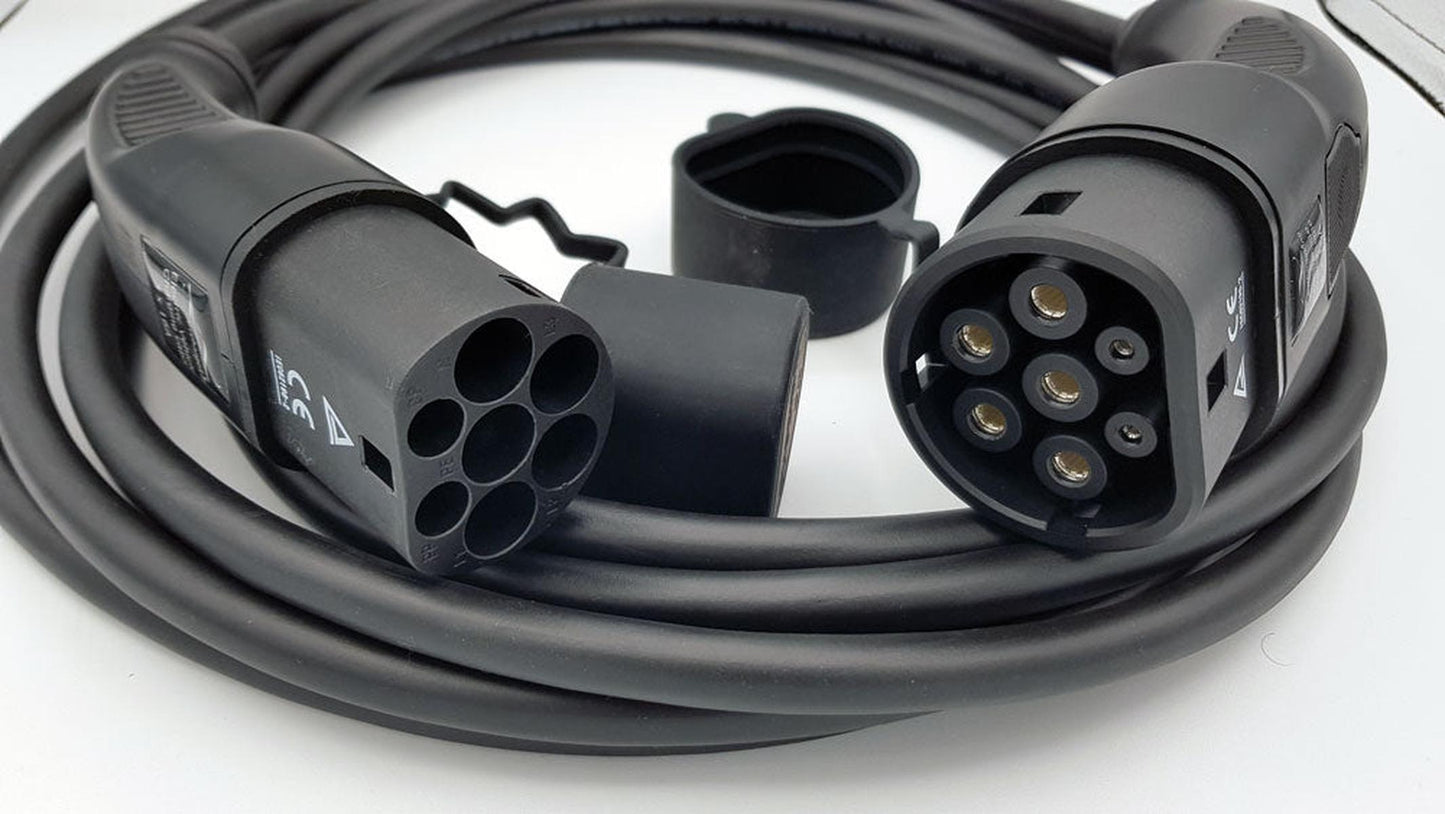 Tesla laddkabel svart