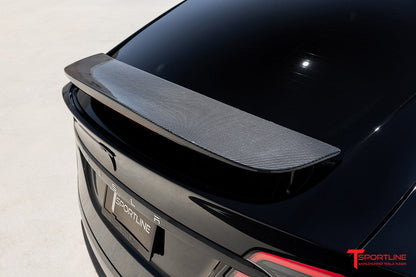T-sportline - Model X Carbon Fiber Wing Spoiler Overlay