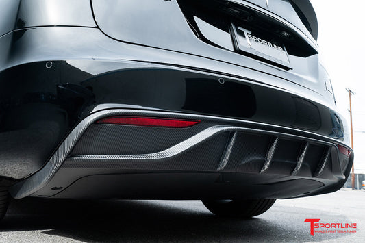 T-sportline - Model S 2021+ Carbon Fiber Bakre diffuser