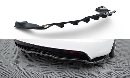 Central Rear Splitter V.1 Maxton Design Tesla Model S 2021+