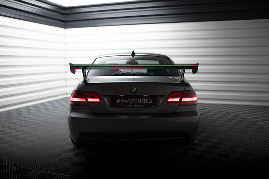 Carbon spoiler with external brackets uprights + led bmw 3 / m3 coupe e92