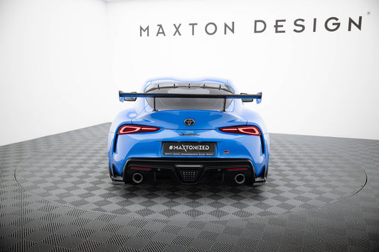 Carbon spoiler with external brackets uprights toyota supra mk5