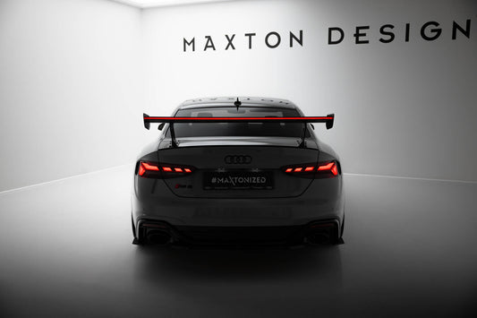 Carbon spoiler with external brackets uprights v.1 + led audi a5 / a5 s-line / s5 / rs5 coupe f5 / f5 facelift