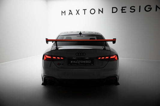 Carbon spoiler with external brackets uprights v.2 + led audi a5 / a5 s-line / s5 / rs5 coupe f5 / f5 facelift