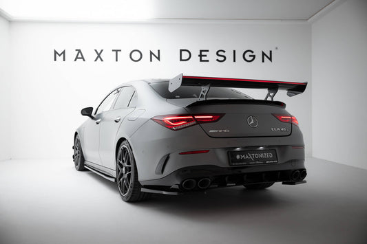Carbon spoiler with internal brackets uprights + led mercedes-benz cla coupe c118 / c118 facelift