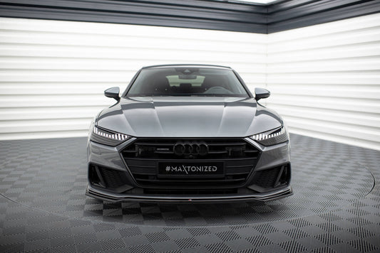 Front splitter v.1 audi a7 s-line c8 / s7 c8 / c8 facelift / s7 facelift