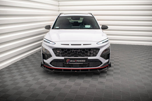 Front splitter v.2 + flaps hyundai kona n mk1