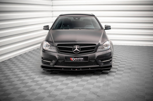 Front splitter v.2 mercedes-benz c coupe / sedan / estate amg-line c204 / w204 facelift / s204 facelift