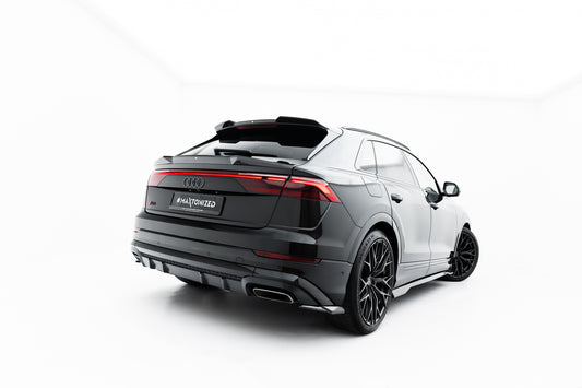 Prepreg carbon fiber rear side splitters audi q8 s-line mk1 facelift