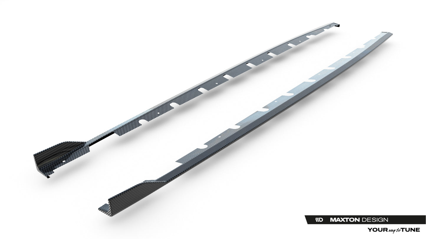 Prepreg carbon fiber side skirts v.1 audi rs3 sedan 8y facelift