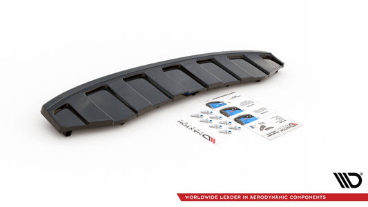 Rear splitter audi a6 c7 s-line avant exhaust 2x1 (with vertical bars)