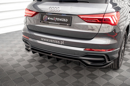 Rear splitter (with vertical bars) audi q3 s-line f3