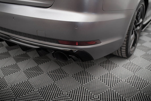 Rear valance audi a4 s-line b9 (version with single exhaust tips on both sides)