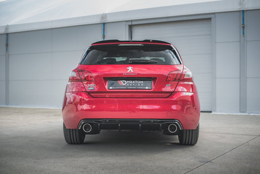 Rear valance + exhaust ends imitation peugeot 308 gt mk2 facelift