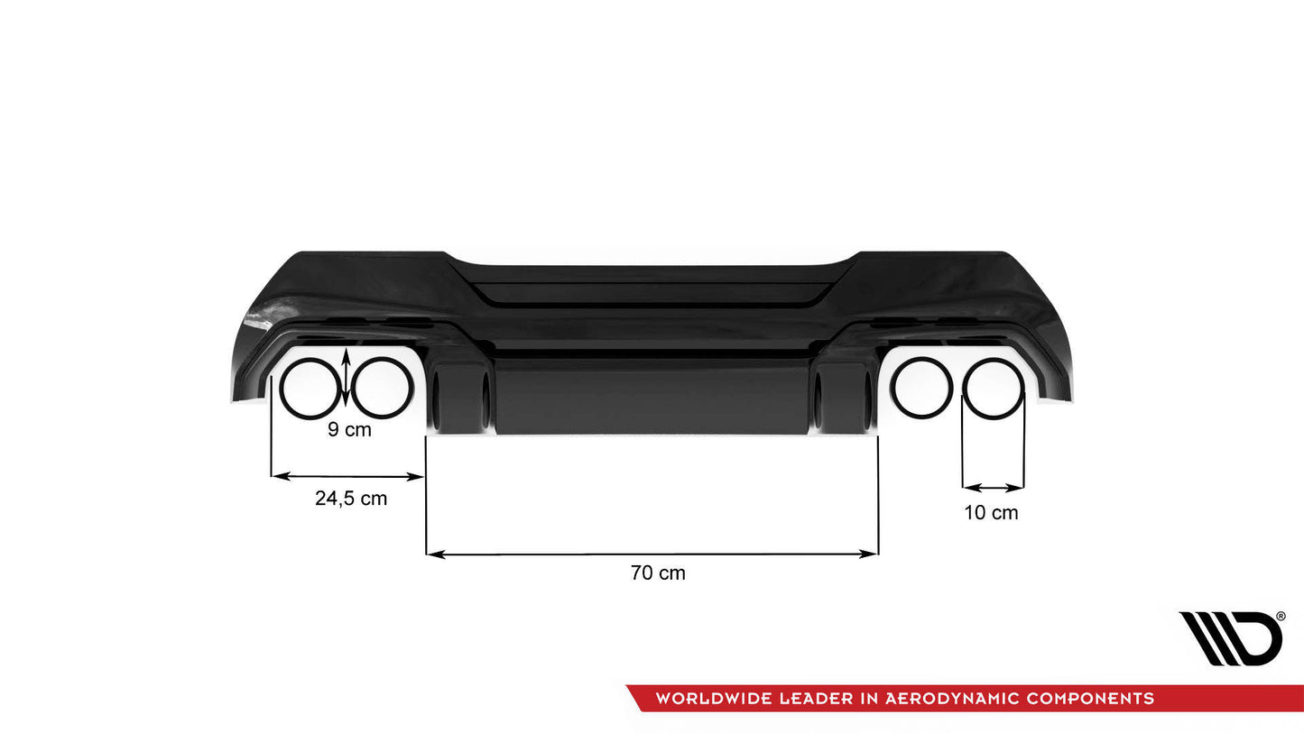 Rear valance v.2 + milltek sport exhaust bmw 1 f40 m135i