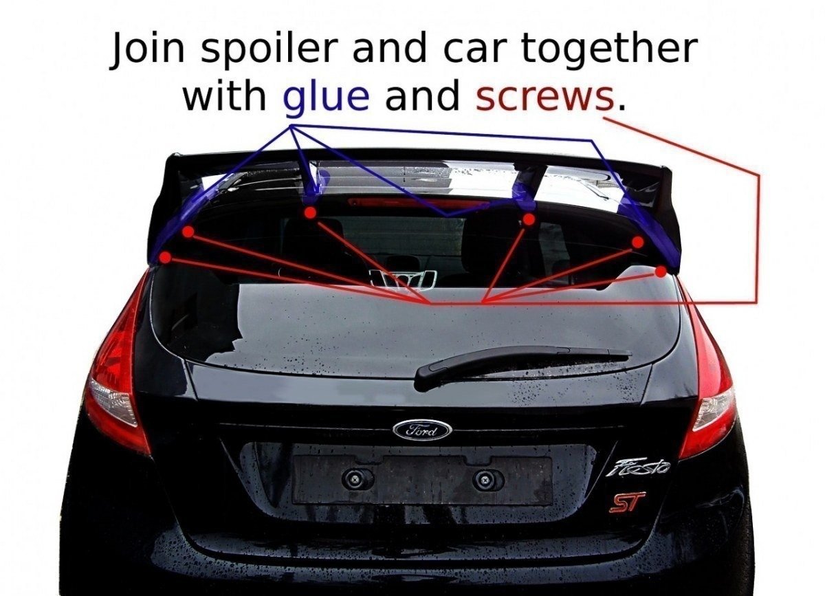 Roof Spoiler (Rs Look) Ford Fiesta MK7 / MK7 FL