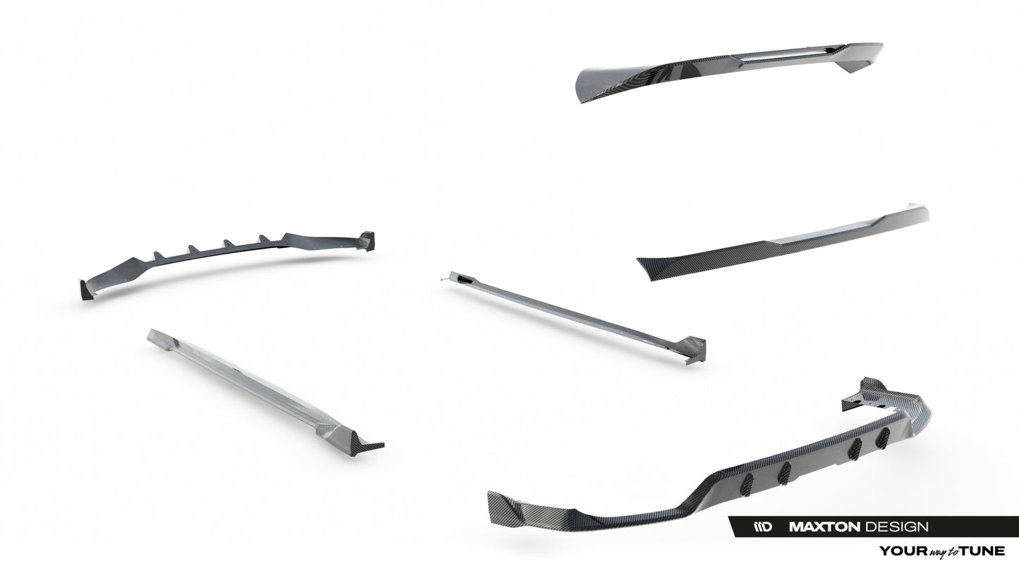 Set of prepreg carbon fiber splitters bmw x5 m-pack g05