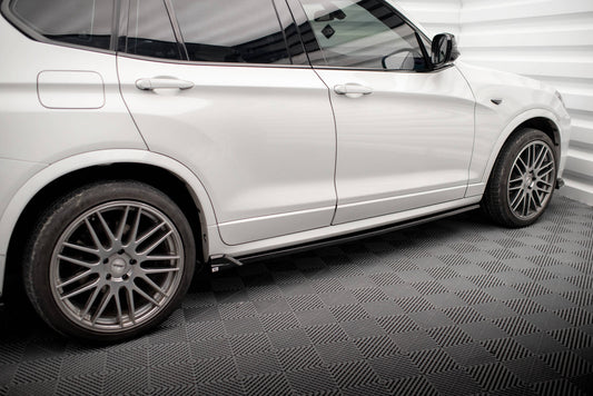 Side skirts diffusers bmw x3 m-pack f25