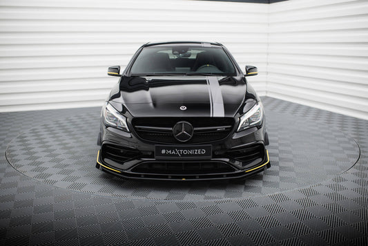Street pro front splitter + flaps mercedes-amg cla 45 aero c117 facelift