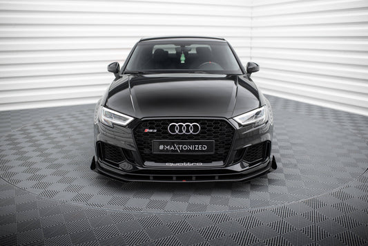 Street pro front splitter v.1 + flaps audi rs3 sedan 8v facelift