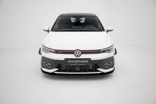 Street pro front splitter volkswagen golf gti / gte / r-line mk8 facelift