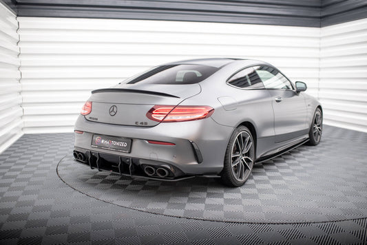 Street pro rear side splitters mercedes-amg c43 coupe / cabrio c205 facelift / a205 facelift