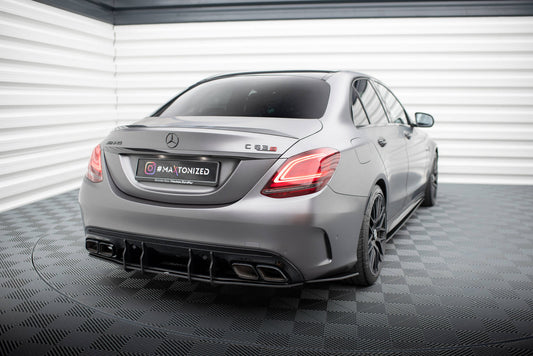 Street pro rear side splitters mercedes-amg c63 sedan / estate w205 facelift