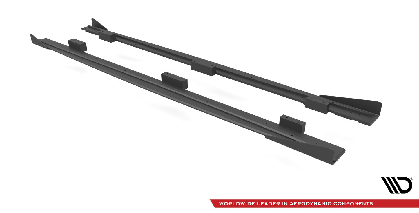 Street Pro Side nederdele diffusorer + flapper Audi S3 / A3 S-line sportback 8v ansigtsløftning