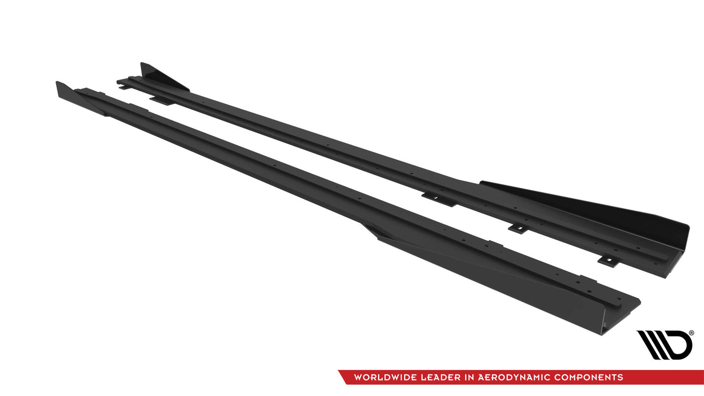 Street Pro Side nederdele diffusorer + flapper Ford Mustang GT MK7