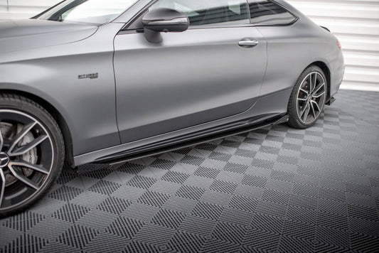 Street pro side skirts diffusers + flaps mercedes-amg c43 coupe / cabrio c205 facelift / a205 facelift
