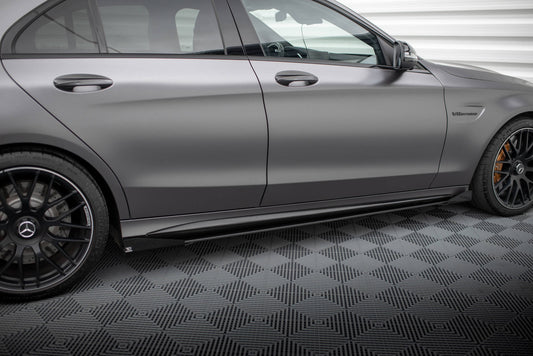 Street pro side skirts diffusers + flaps mercedes-amg c63 sedan / estate w205 facelift
