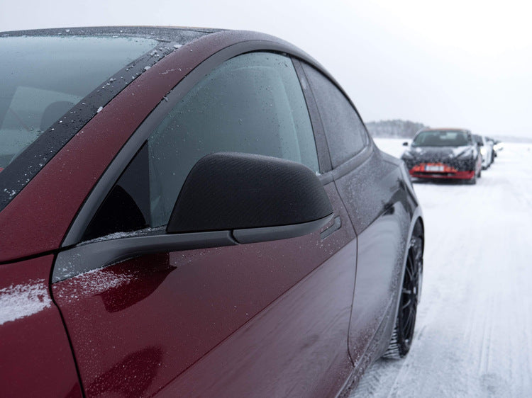 Sidospeglar Kolfiber Matt Tesla Model 3