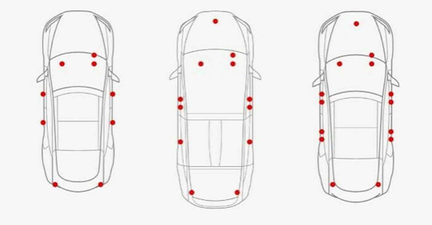 Tesla Varningslampor Röda 2-pack