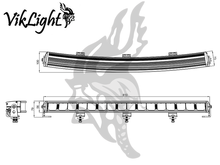 Viklight Led ramp - Tellus 30" curved E-märkt