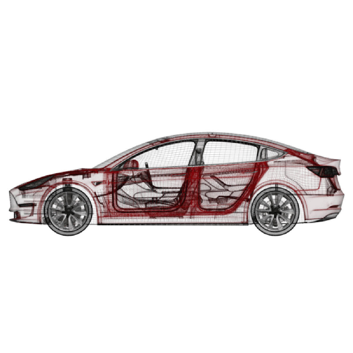 Automatiska Dörrhandtag (4 Handtag) Amptech Tesla Model 3