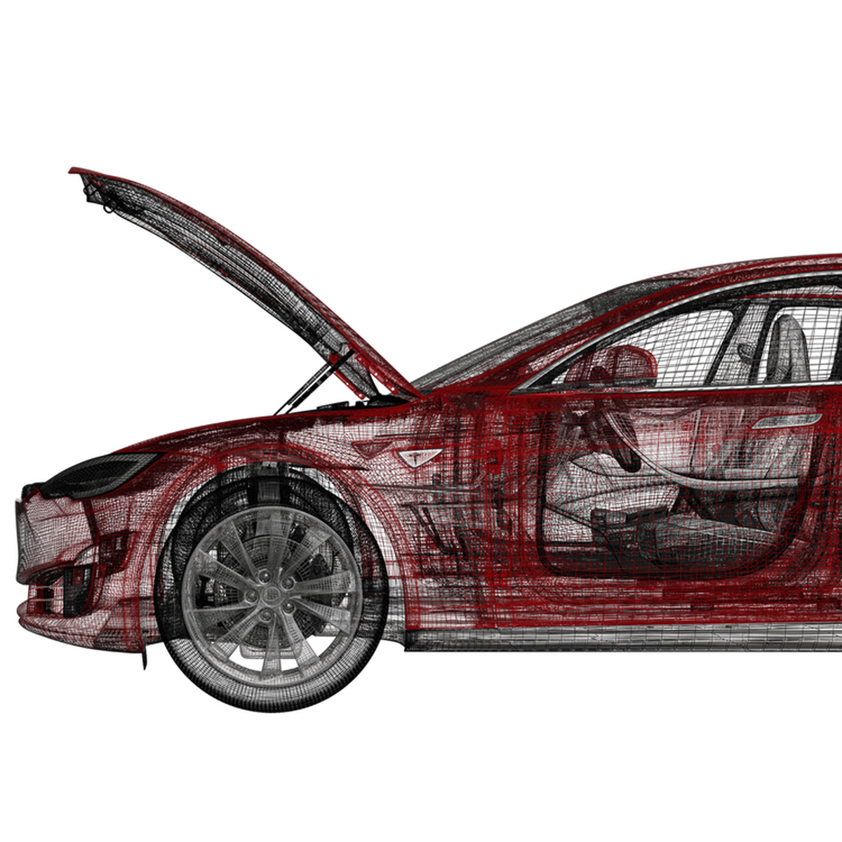 Eldriven Frunk Amptech Tesla Model S