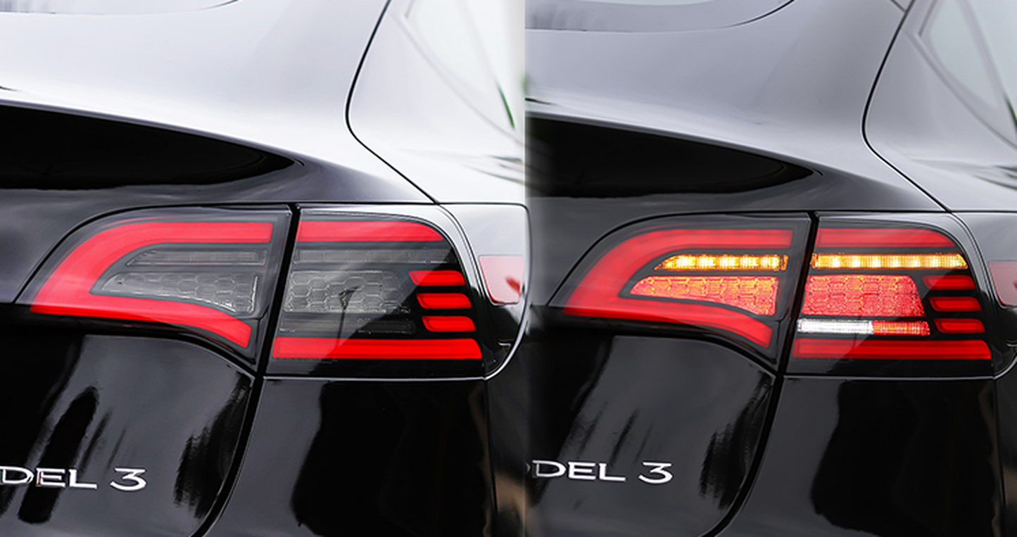 Bakre LED Ljus Flow Tesla Model 3 & Y