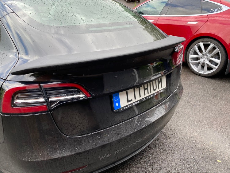 Model 3 V-spoiler kolfiber matt/blank