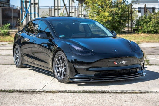 Front Lip Spoiler V2 Maxton Design Tesla Model 3