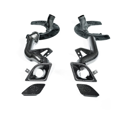 Unplugged Performance - Model S plaid Carbon Fibre Racing Brake Duct Kit (front) 2021+.