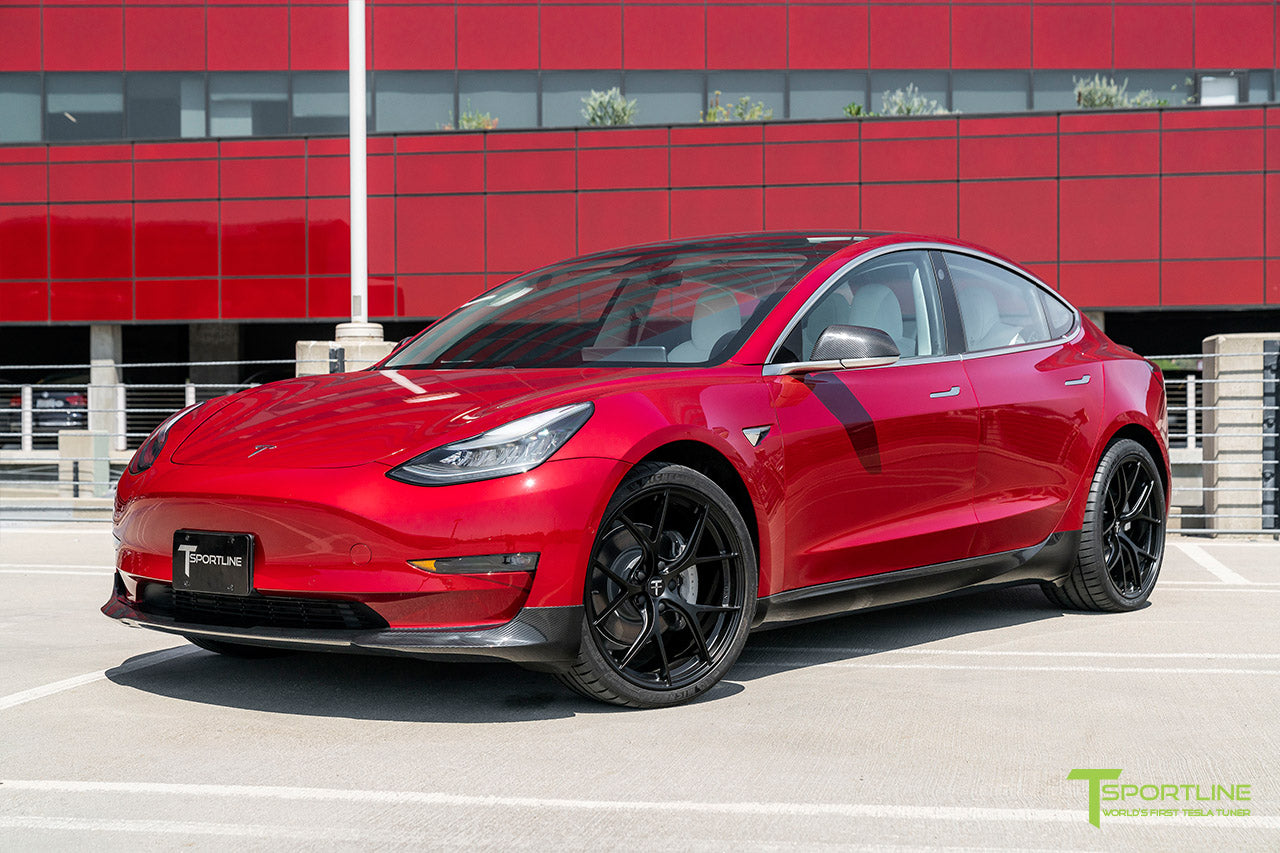 T-sportline - Model 3 frontskærm i kulfiber