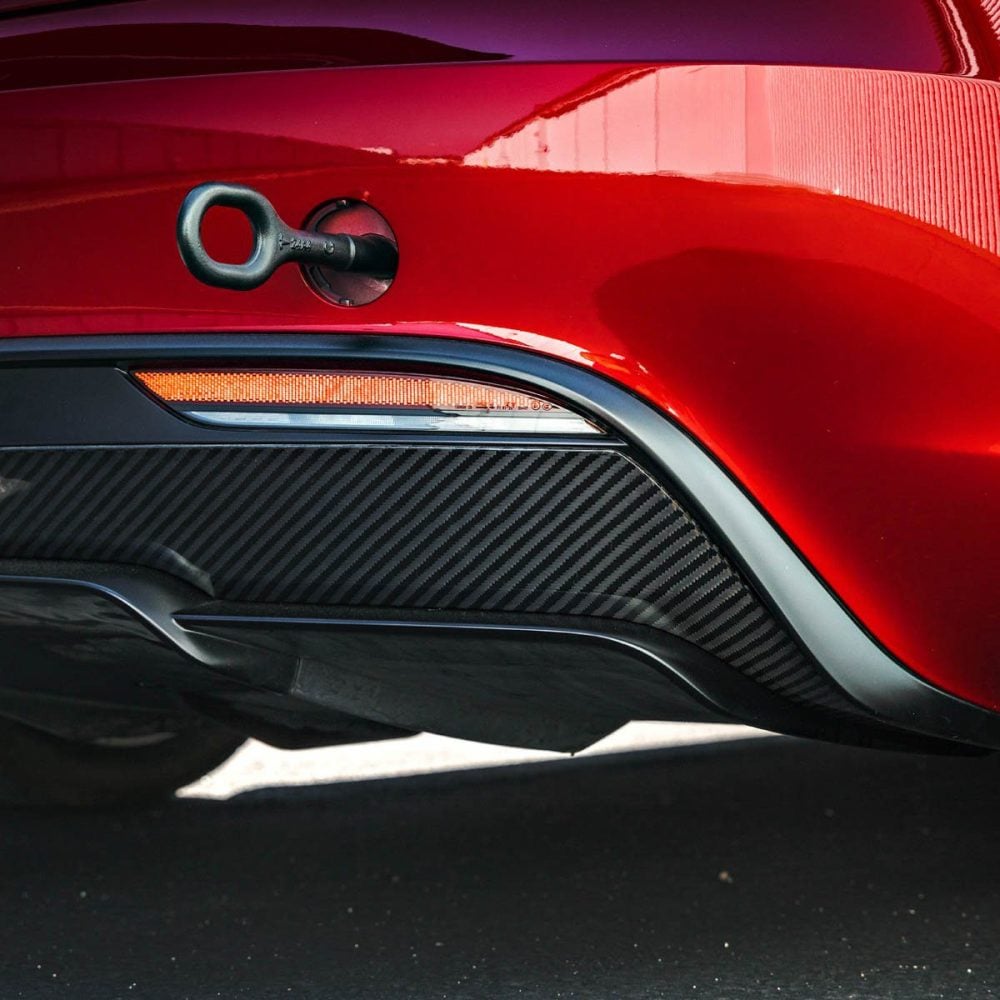 Carbon Fiber Rear Diffuser Trim Unplugged Performance Tesla Model 3 2024+