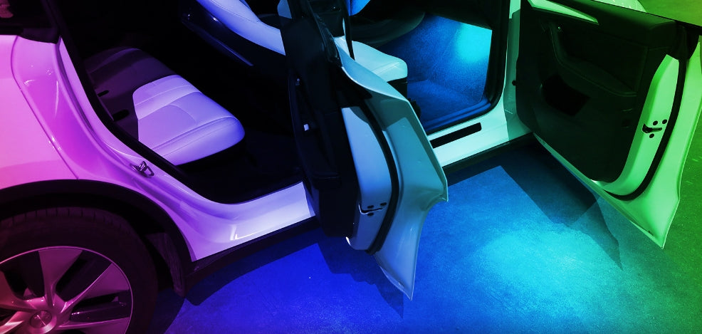 Extraljus Flera färger Tesla Model Y, 3, S & X