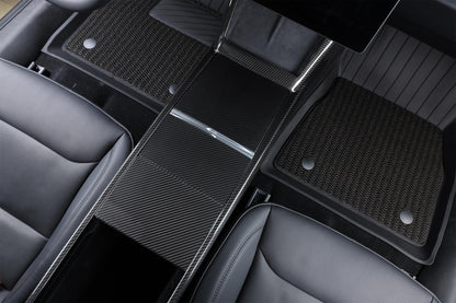 Panel Mittkonsol Kolfiber (3 delar) Tesla Model Y Juniper / Model 3 Highland