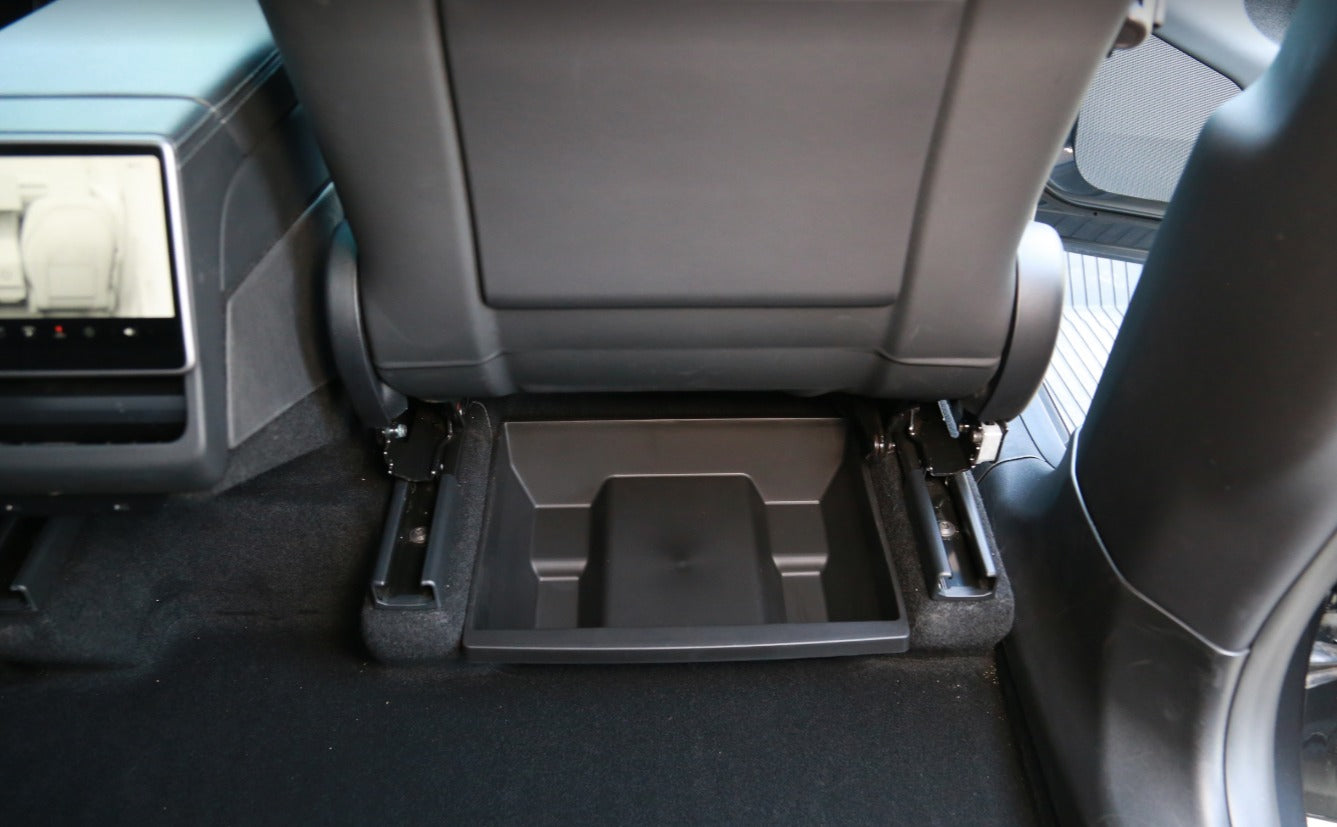 Rear seat storage box with lid Tesla Model Y Juniper
