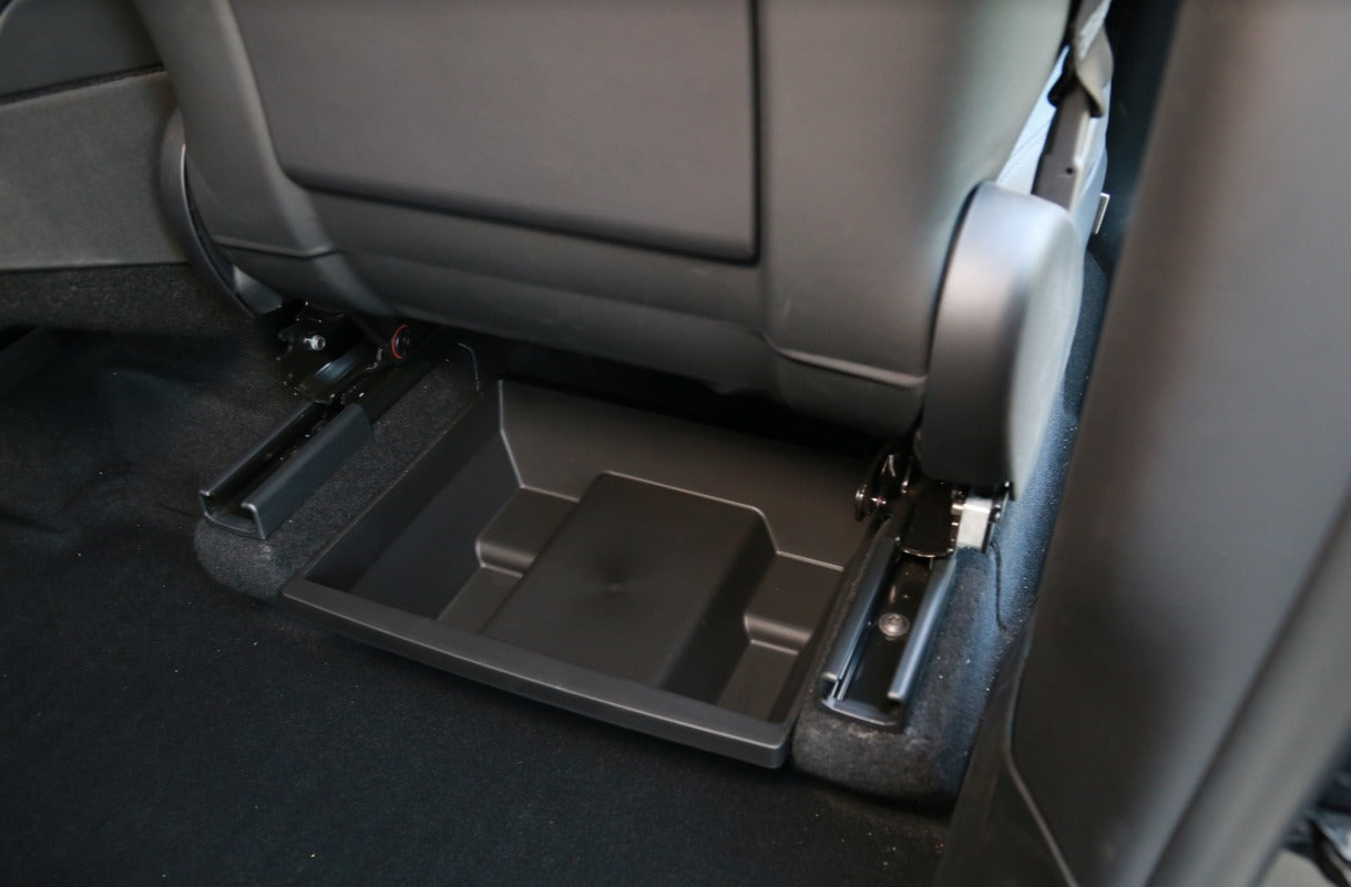 Rear seat storage box with lid Tesla Model Y Juniper